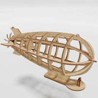 Plywood lamp - Dirigible | 3D