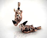 Rhinoceros Head Pendant | 3D