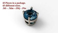 Jewelry Prong Head Set Package 098 | 3D