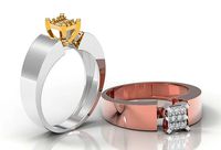 M1299014 Baguette ring | 3D