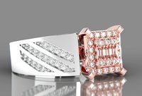 M 1299012 Baguette ring | 3D