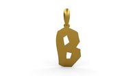 Initial Letters Pendant TimeBomb B | 3D