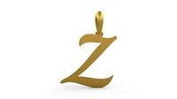 Initial Letters Pendant Painter Z | 3D