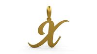 Initial Letters Pendant Painter X | 3D