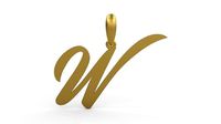 Initial Letters Pendant Painter W | 3D