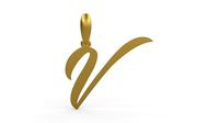 Initial Letters Pendant Painter V | 3D