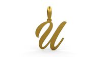 Initial Letters Pendant Painter U | 3D