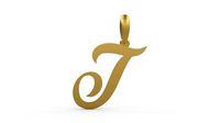 Initial Letters Pendant Painter T | 3D