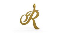 Initial Letters Pendant Painter R | 3D