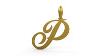Initial Letters Pendant Painter P | 3D