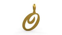 Initial Letters Pendant Painter O | 3D