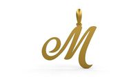 Initial Letters Pendant Painter M | 3D
