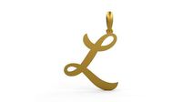 Initial Letters Pendant Painter L | 3D
