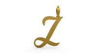 Initial Letters Pendant Painter J | 3D