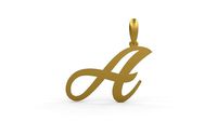 Initial Letters Pendant Painter A | 3D