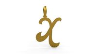 Initial Letters Pendant Mumbai Curry X | 3D