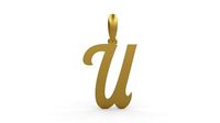 Initial Letters Pendant Mumbai Curry U | 3D