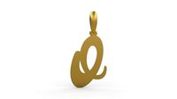 Initial Letters Pendant Mumbai Curry O | 3D