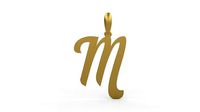 Initial Letters Pendant Mumbai Curry M | 3D