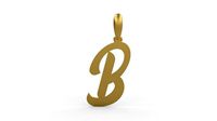 Initial Letters Pendant Mumbai Curry B | 3D