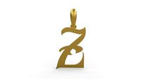 Initial Letters Pendant Morgana Z | 3D