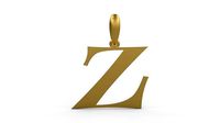 Initial Letters Pendant Jester Extended Z | 3D