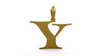 Initial Letters Pendant Jester Extended Y | 3D