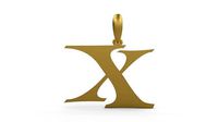 Initial Letters Pendant Jester Extended X | 3D