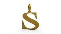 Initial Letters Pendant Jester Extended S | 3D