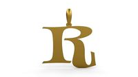 Initial Letters Pendant Jester Extended R | 3D