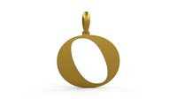 Initial Letters Pendant Jester Extended O | 3D