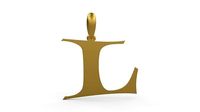 Initial Letters Pendant Jester Extended L | 3D