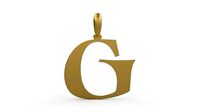 Initial Letters Pendant Jester Extended G | 3D