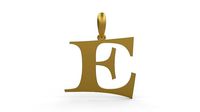 Initial Letters Pendant Jester Extended E | 3D
