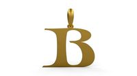 Initial Letters Pendant Jester Extended B | 3D