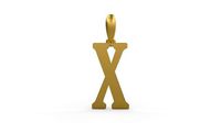 Initial Letters Pendant Gloucester X | 3D