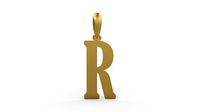 Initial Letters Pendant Gloucester R | 3D