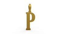 Initial Letters Pendant Gloucester P | 3D