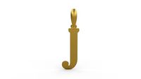 Initial Letters Pendant Gloucester J | 3D