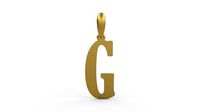 Initial Letters Pendant Gloucester G | 3D