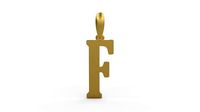 Initial Letters Pendant Gloucester F | 3D