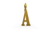 Initial Letters Pendant Gloucester A | 3D