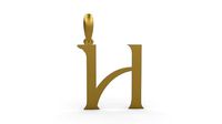 Initial Letters Pendant Dumbledor H | 3D