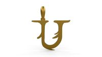 Initial Letters Pendant Creator Campo U | 3D