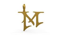 Initial Letters Pendant Creator Campo M | 3D