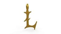 Initial Letters Pendant Creator Campo L | 3D