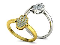Delicate Hamsa Ring Jewish Ring Protective Ring 3dmodel | 3D