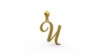 Initial Letters Pendant Amarillo U | 3D