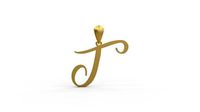 Initial Letters Pendant Amarillo T | 3D