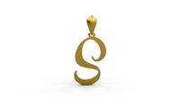 Initial Letters Pendant Amarillo S | 3D